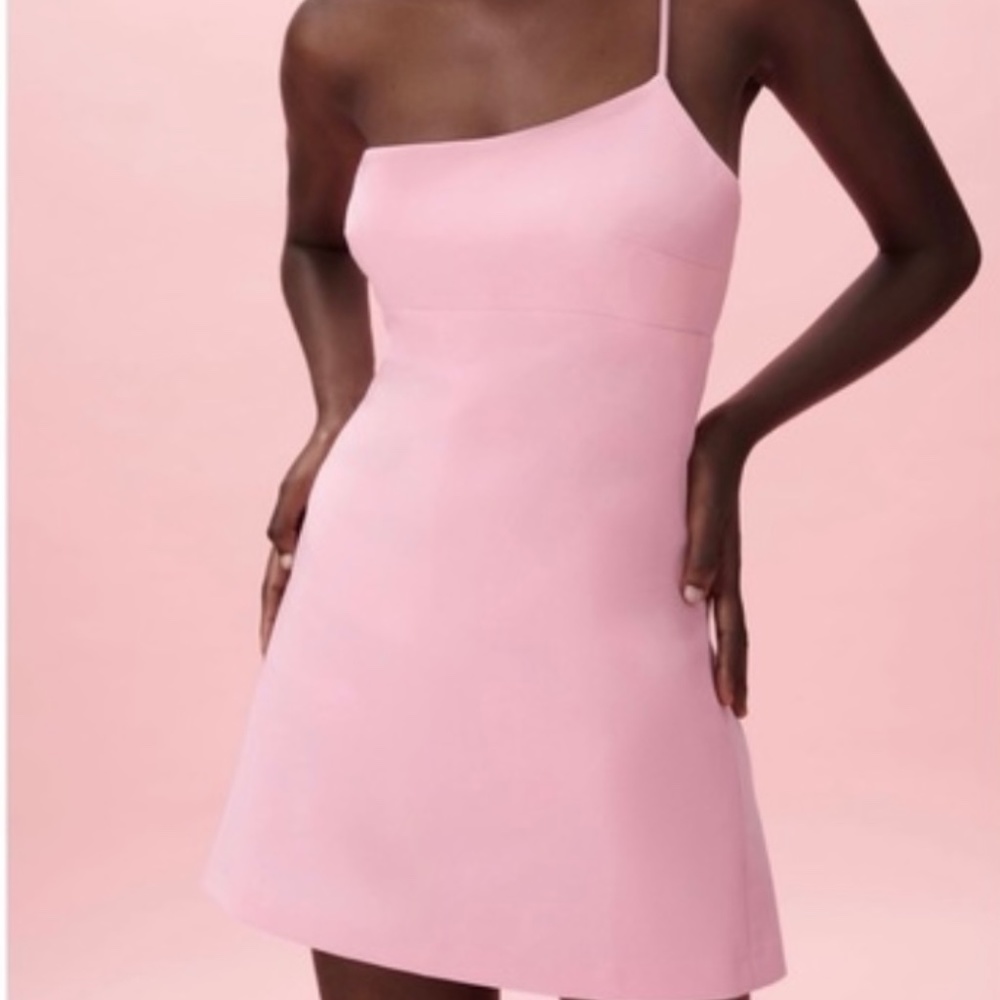 SOLD - Zara Asymmetric Mini Pink Dress S (4-6)